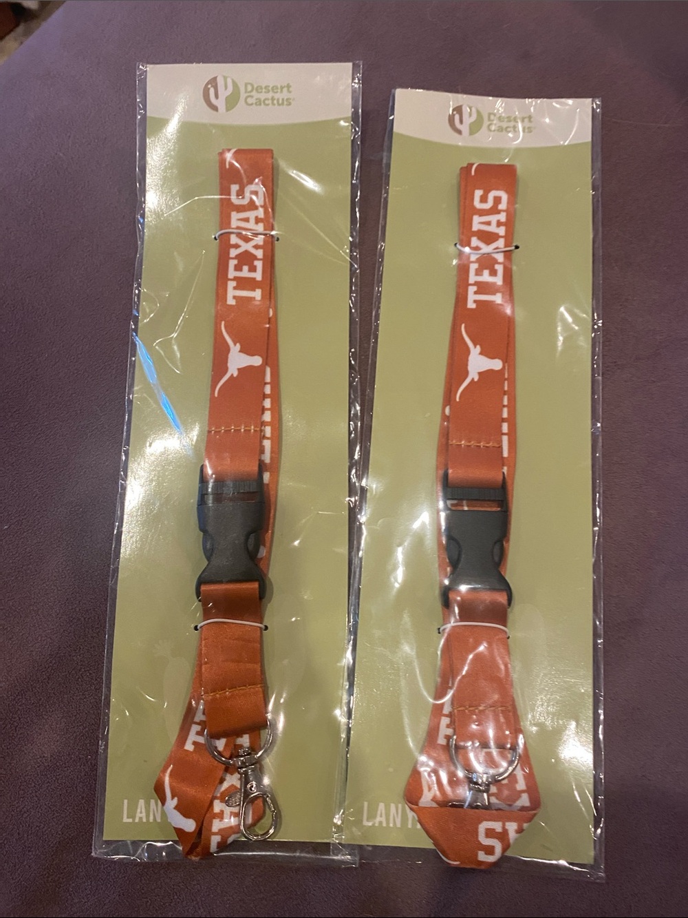 Bundle of 2 New University of Texas Longhorn Lanyard